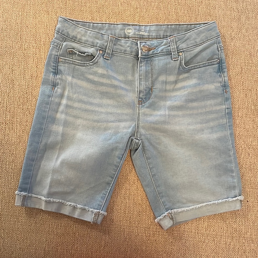 Wonder Nation Bermuda Jean Shorts Size 14